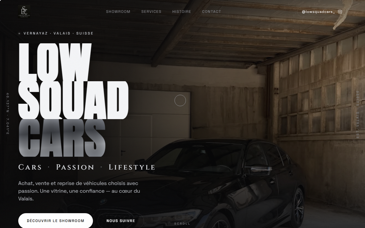 Aperçu du site Low Squad Cars